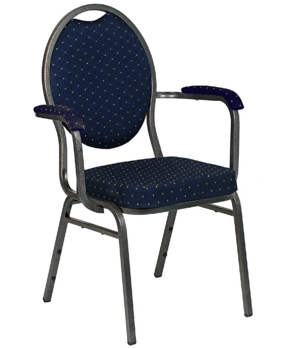 Stackchair Marseille blauw met armleuningen