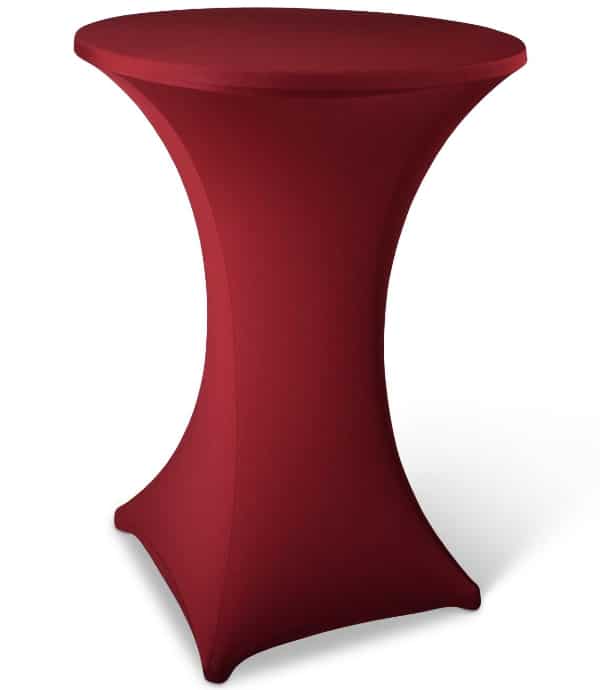 Statafelhoes stretch met topcover bordeaux
