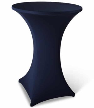 Statafelhoes stretch met topcover donkerblauw