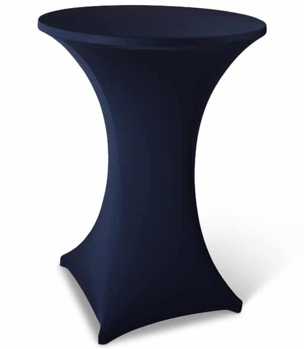 Statafelhoes stretch met topcover donkerblauw
