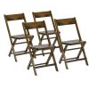 Klapstoel hout woody Lugo bruin set4