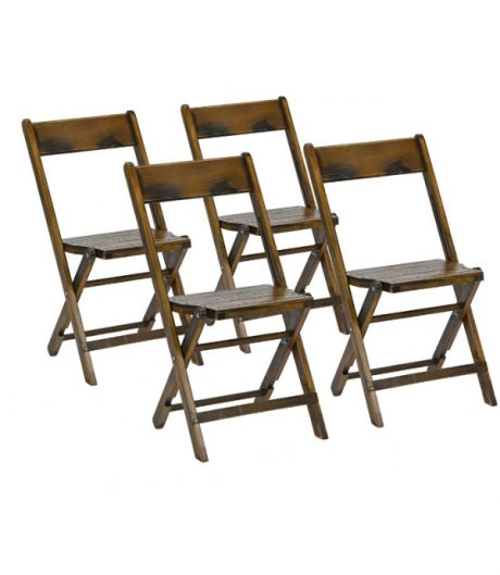 Klapstoel hout woody Lugo bruin set4