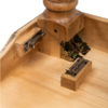 Farm table detail sluitsysteem hout iepenhout