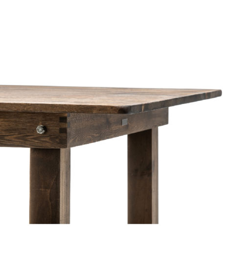 fermette statafel hout zijkant