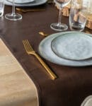 Tafelloper leatherlook sfeer