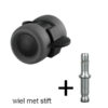 11-0050 zwenkwiel 40 mm basic met rem met stift
