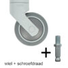 11-4000 design zwenkwiel 75 mm met schroefdraad