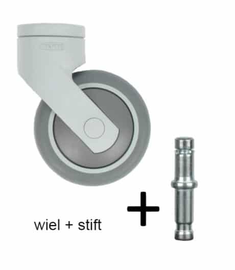11-4000 design zwenkwiel 75 mm met stift