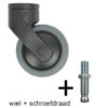 11-4050 design zwenkwiel 75 mm met schroefdraad