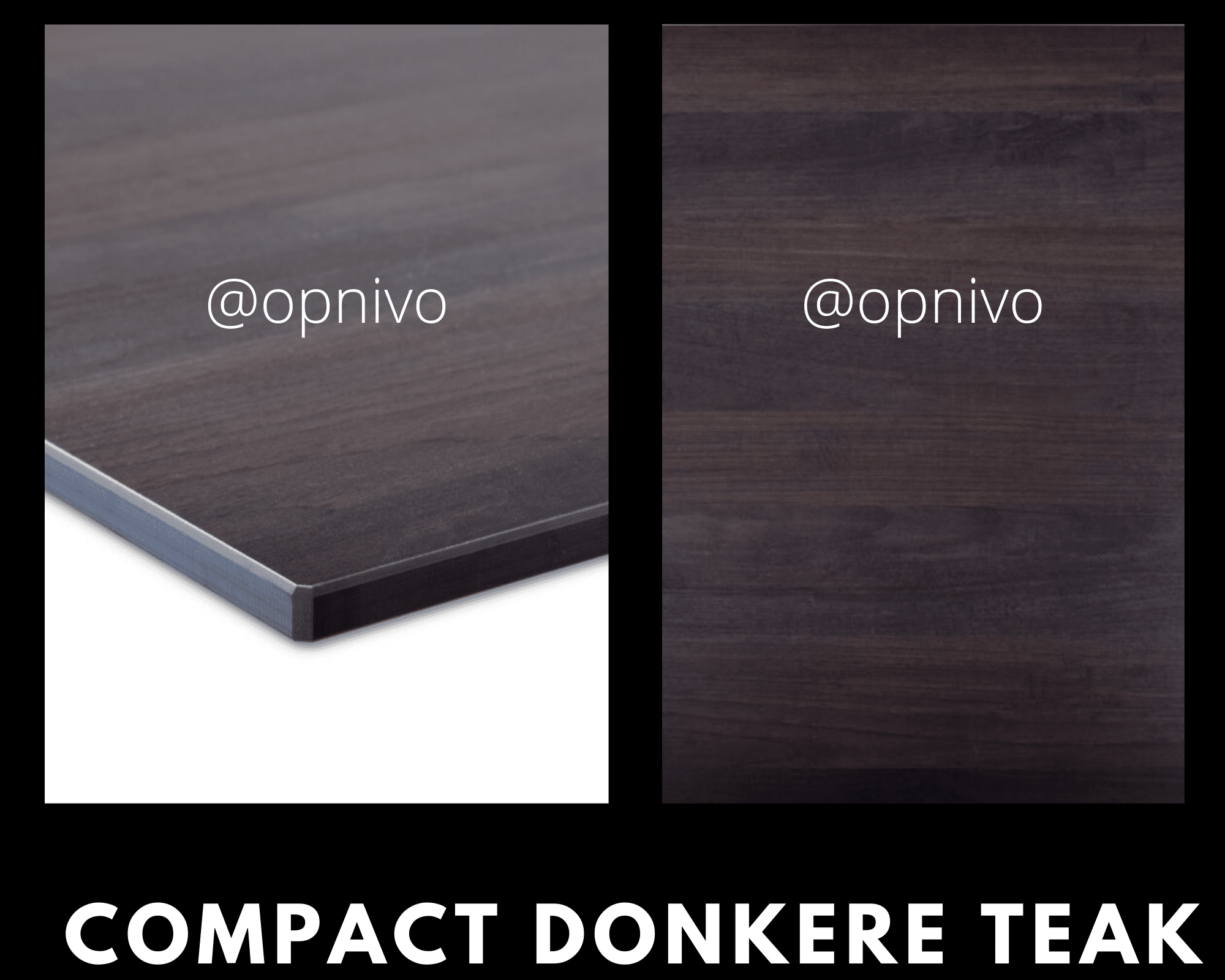 Tafelblad Compact donkere teak
