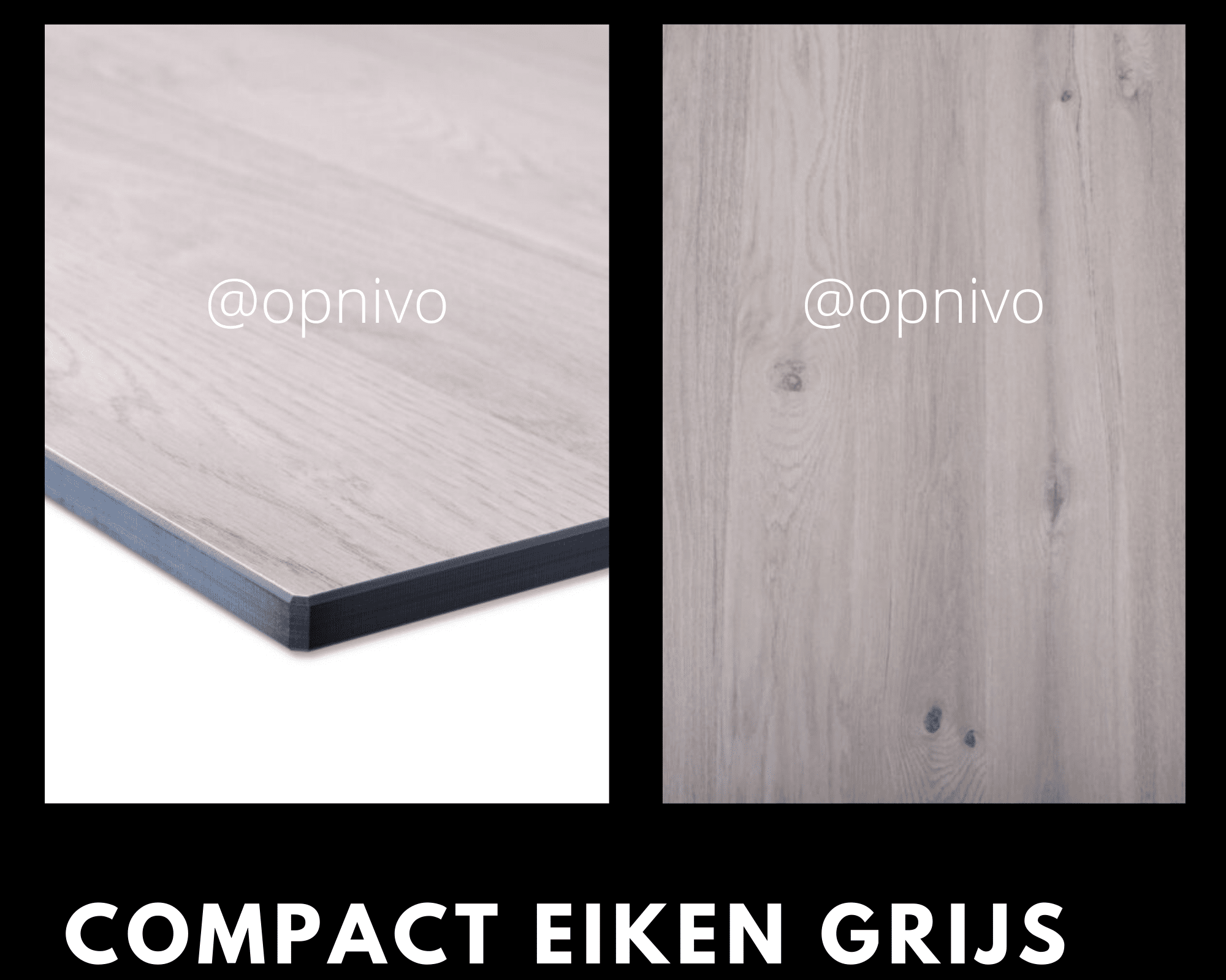 Tafelblad Compact eiken grijs