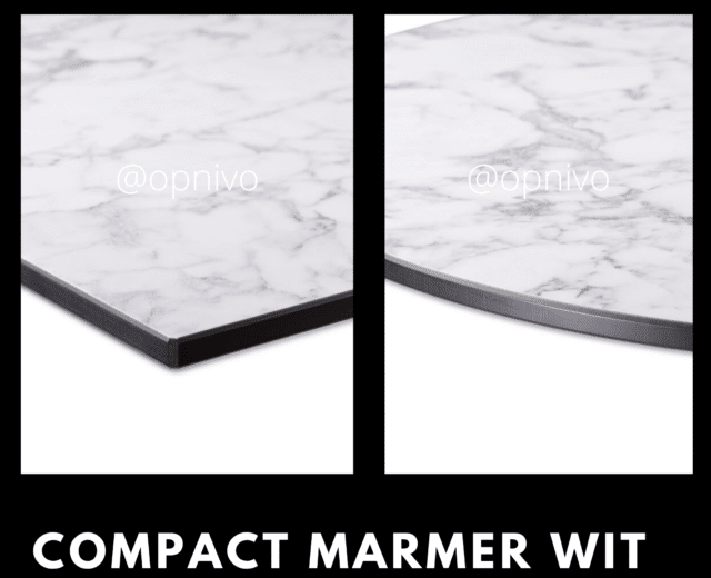 Tafelblad Compact marmer wit