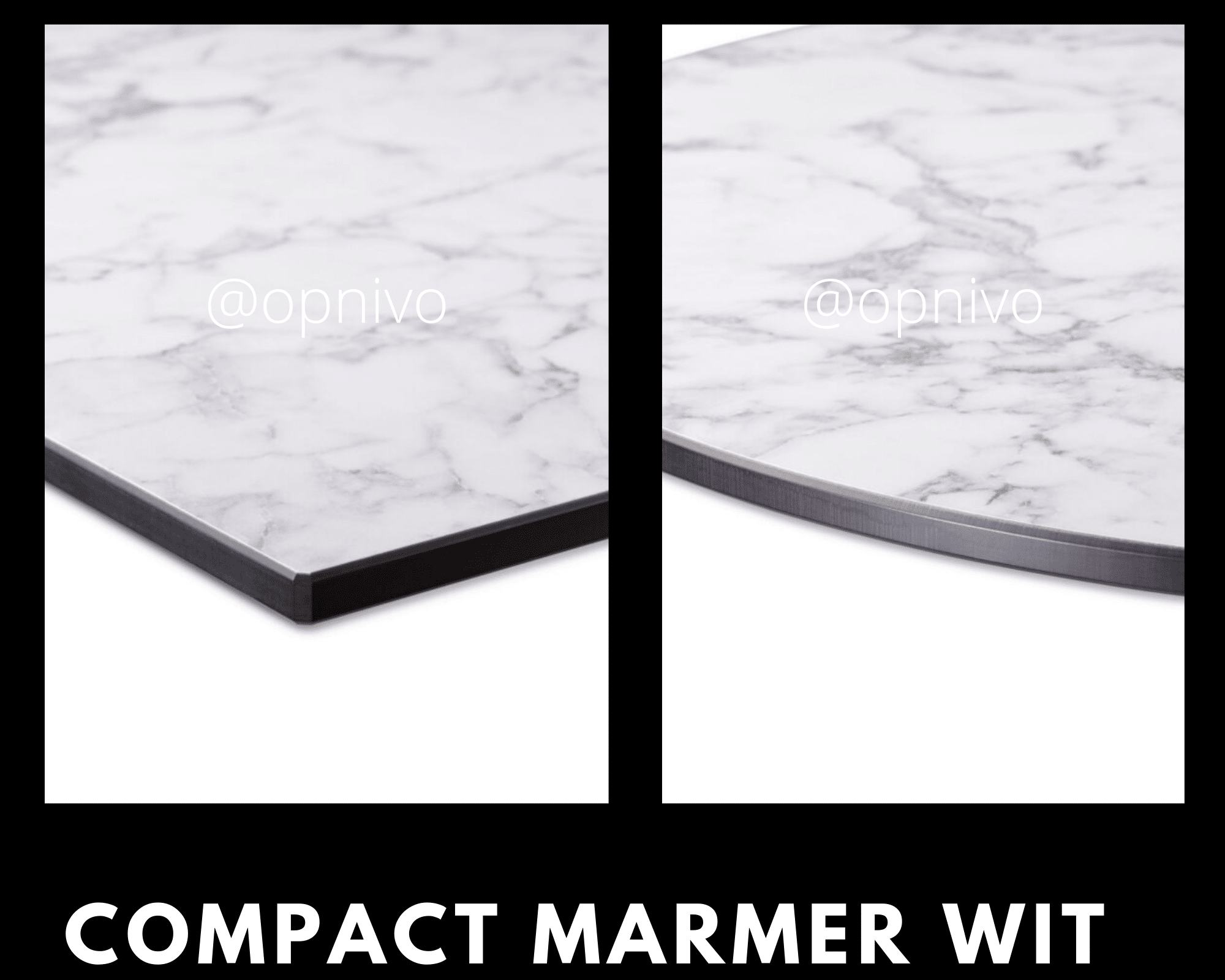 Tafelblad Compact marmer wit
