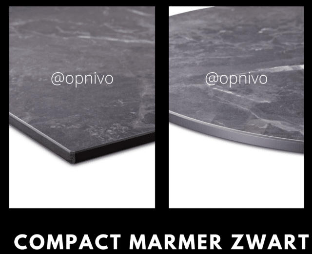 Tafelblad Compact marmer zwart