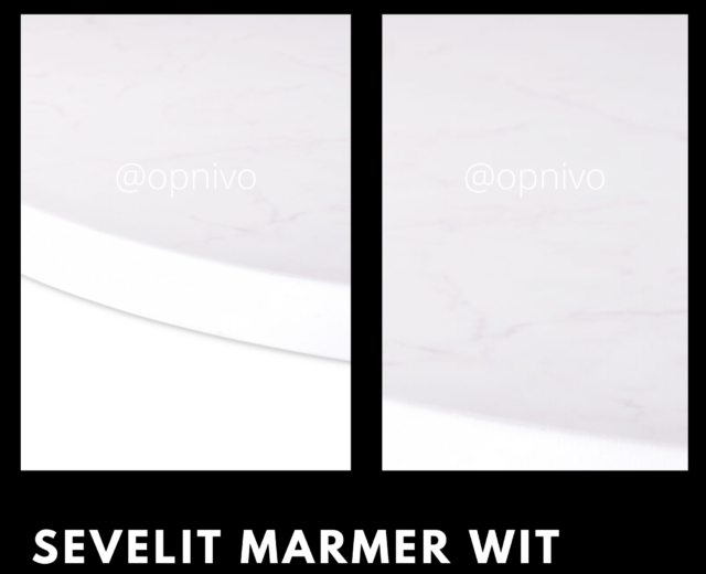 Tafelblad Sevelit marmer wit