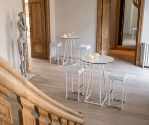 Statafel Linea ø80 cm met Kubo barkruk