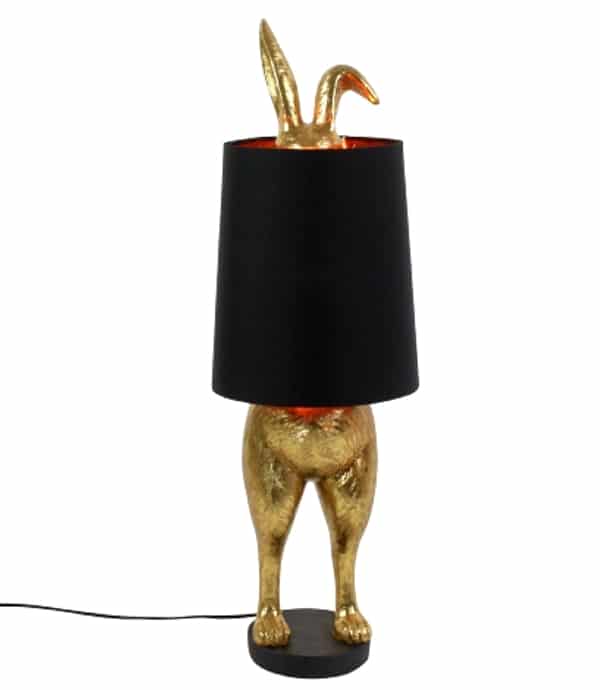 Tafellamp Hiding Bunny (74 cm) goud – zwart