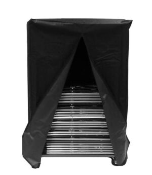 Afdekhoes voor kar met 50 klapstoelen open