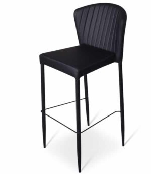 barkruk Hamilton kunstleder zwart