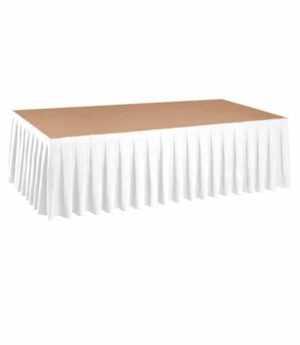 Podiumrok Boxpleat 410 cm wit