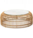 Palm table pouf beige L