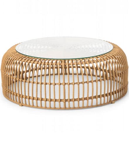 Palm table pouf beige L