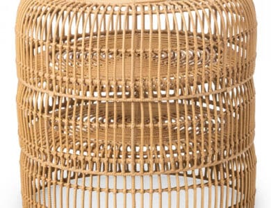 Palm table pouf beige L 