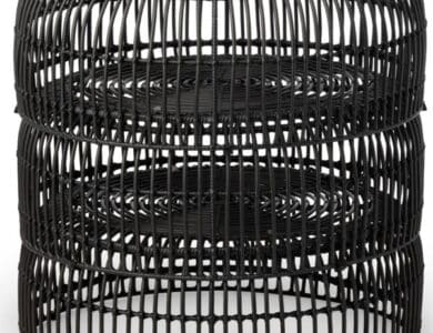 Palm table pouf zwart L 