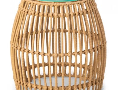 Palm table pouf beige M