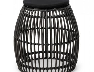 Palm table pouf zwart M