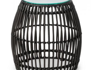 Palm table pouf zwart M