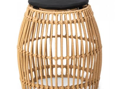 Palm table pouf beige M