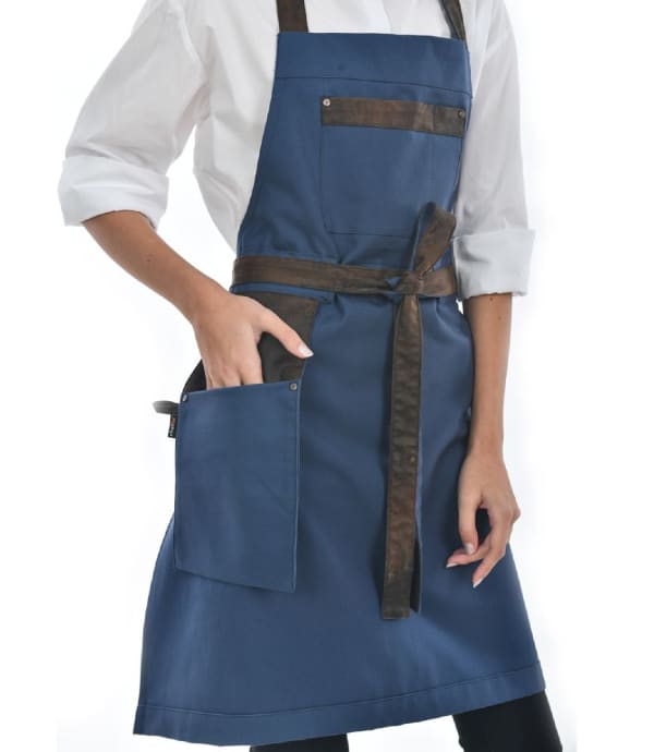 Cheffix Schort Collins blauw 70x90cm unisex