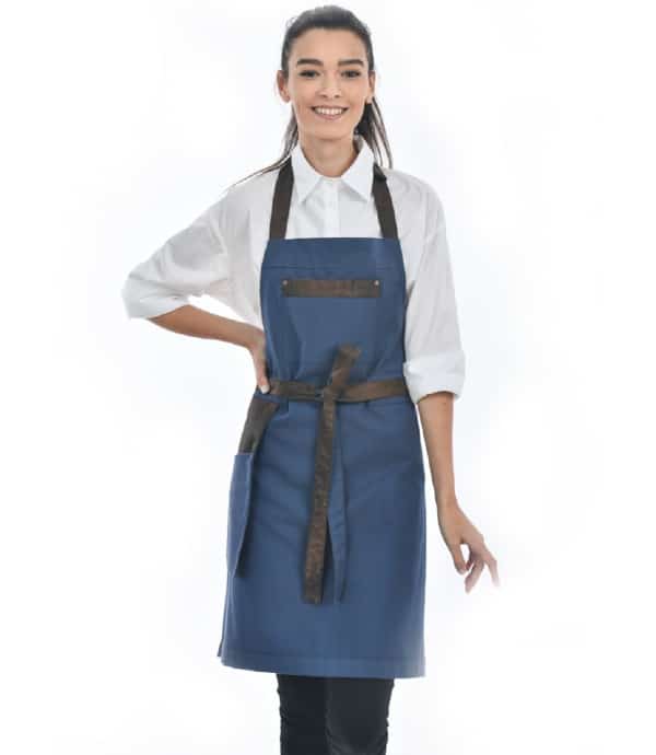 cheffix schort Collins blauw 70x90 cm