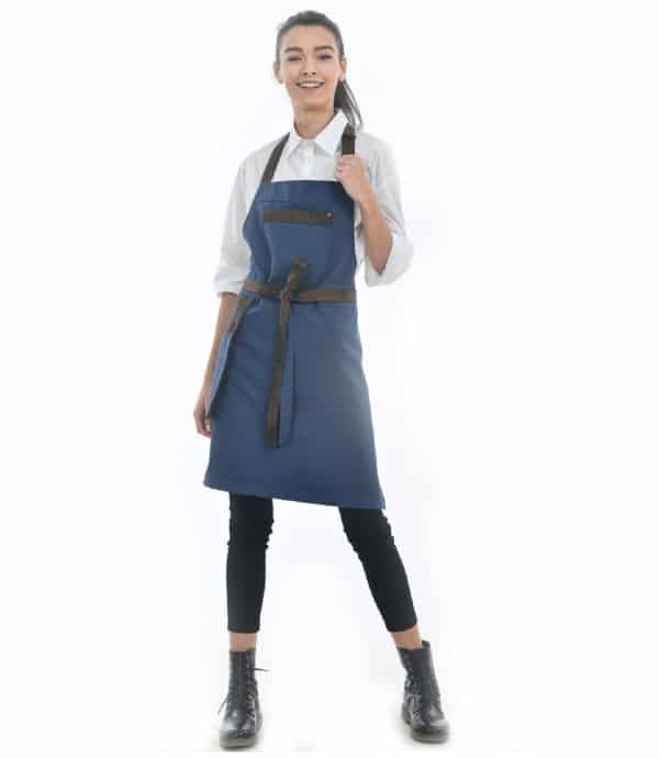 cheffix schort Collins blauw 70x90 cm