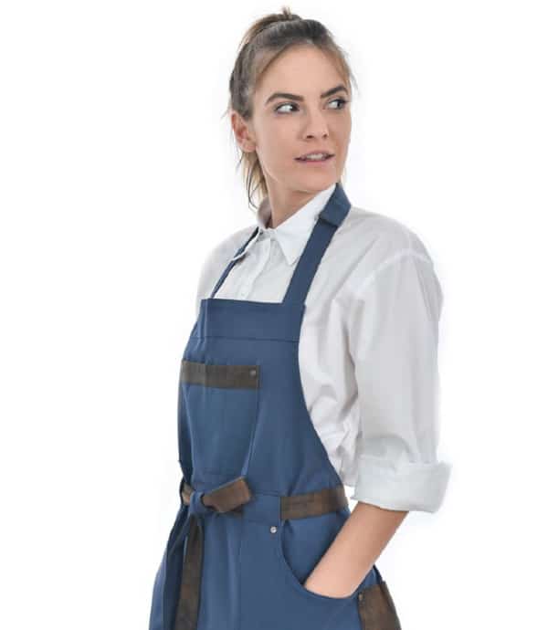 cheffix schort Hunter blauw 70x90 cm
