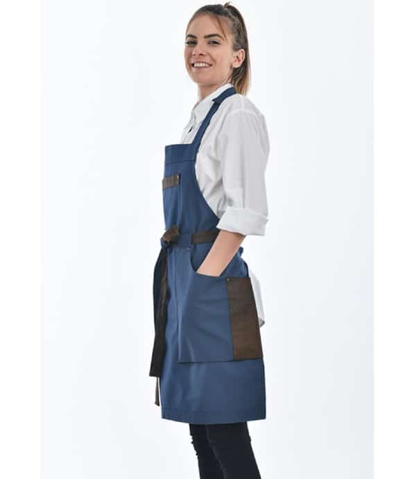 cheffix schort Hunter blauw 70x90 cm