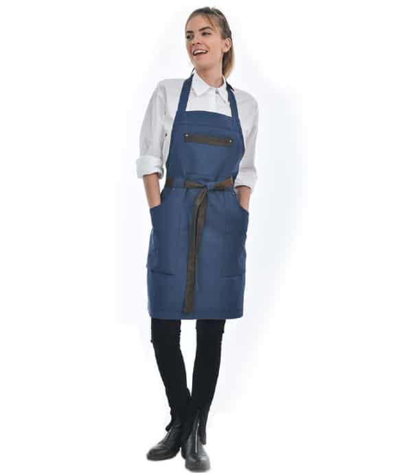 cheffix schort Hunter blauw 70x90 cm