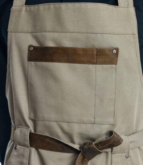cheffix schort Hunter taupe 70x90 cm