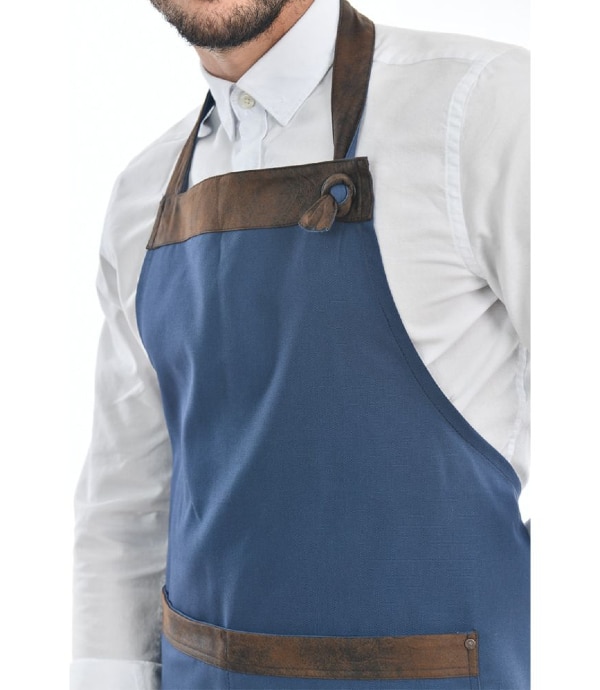 Cheffix Schort Ray blauw 75x80cm unisex