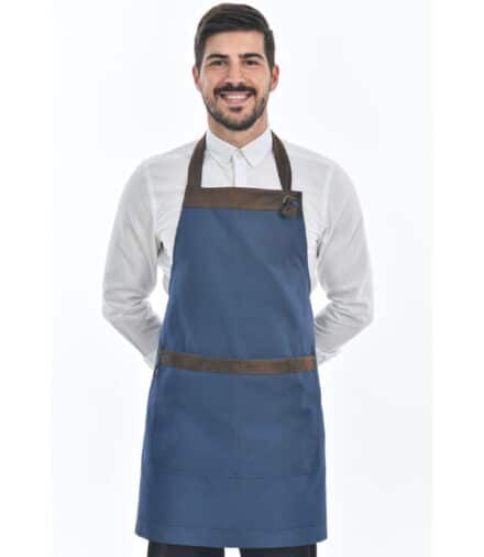 cheffix schort Ray blauw 75x80 cm