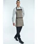 cheffix schort Ray taupe 75x80 cm