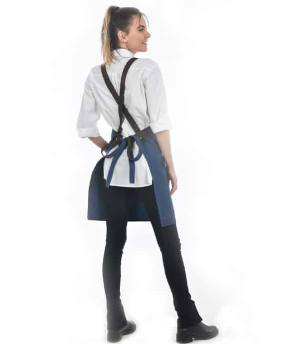 Cheffix Schort Twizzed blauw 70x75cm unisex