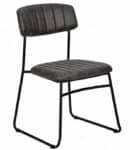 Stapelstoel Delta microfibre leather antraciet