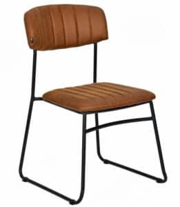 Stapelstoel Delta microfibre leather bruin