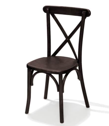 Stapelstoel Oxford Crossback donkerbruin