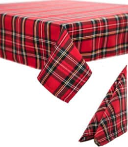Tafelkleed - servetten Schotse ruit
