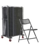 31 Zown Aran klapstoelen met transportkar