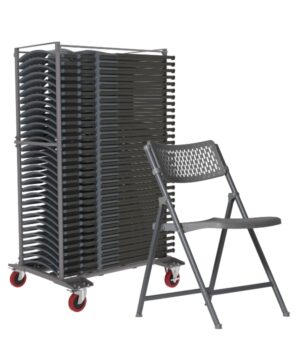 31 Zown Aran klapstoelen met transportkar