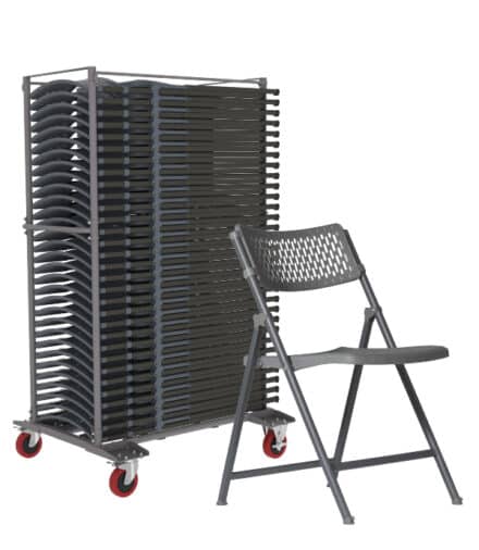 31 Zown Aran klapstoelen met transportkar